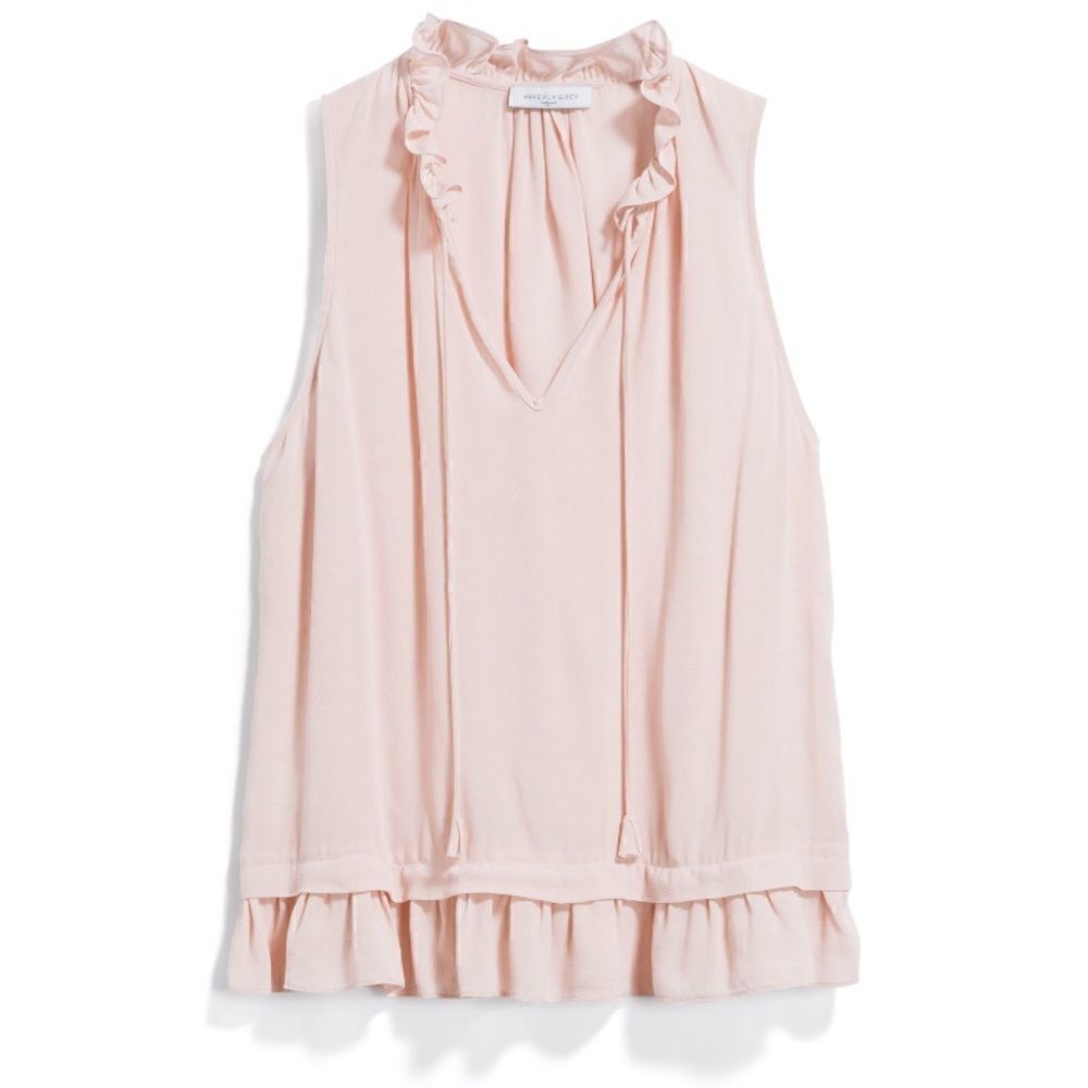 BEAUTIFUL LIGHT Pink Ruffled Blouse